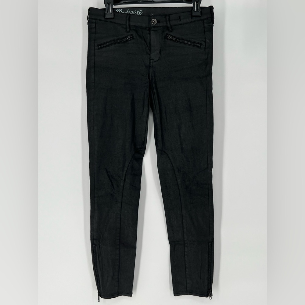 MADEWELL BLACK FAUX LEATHER SKINNY PANTS